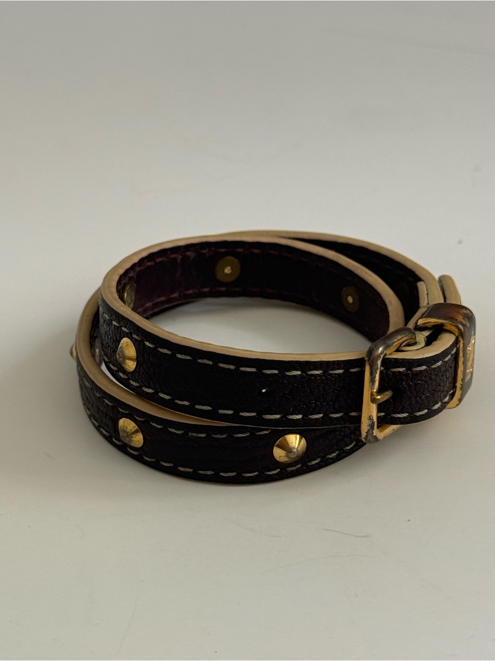 Louis Vuitton Suhali Stud Leather Black bracelet 🌟 - Picture 3 of 8